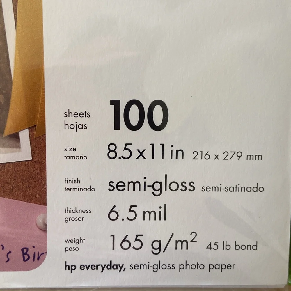 hp Everyday Semi-Gloss Photo Paper